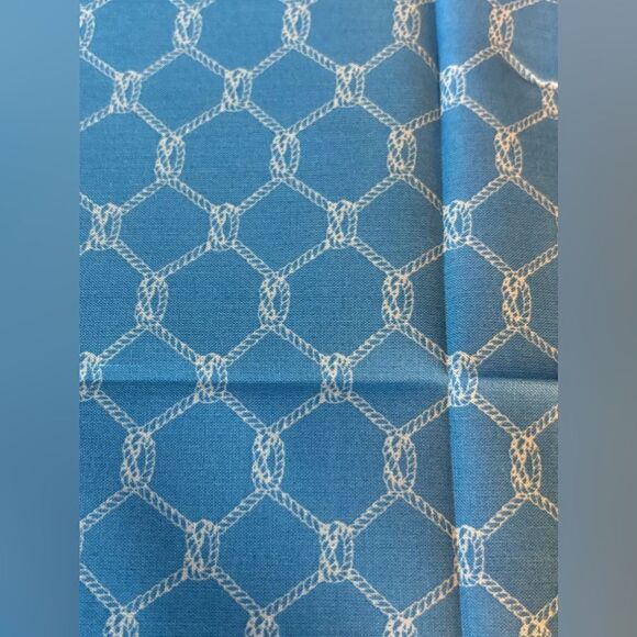 NEW Blue Nautical Ropes Fat Quarter 18” x 21” - Picture 1 of 3